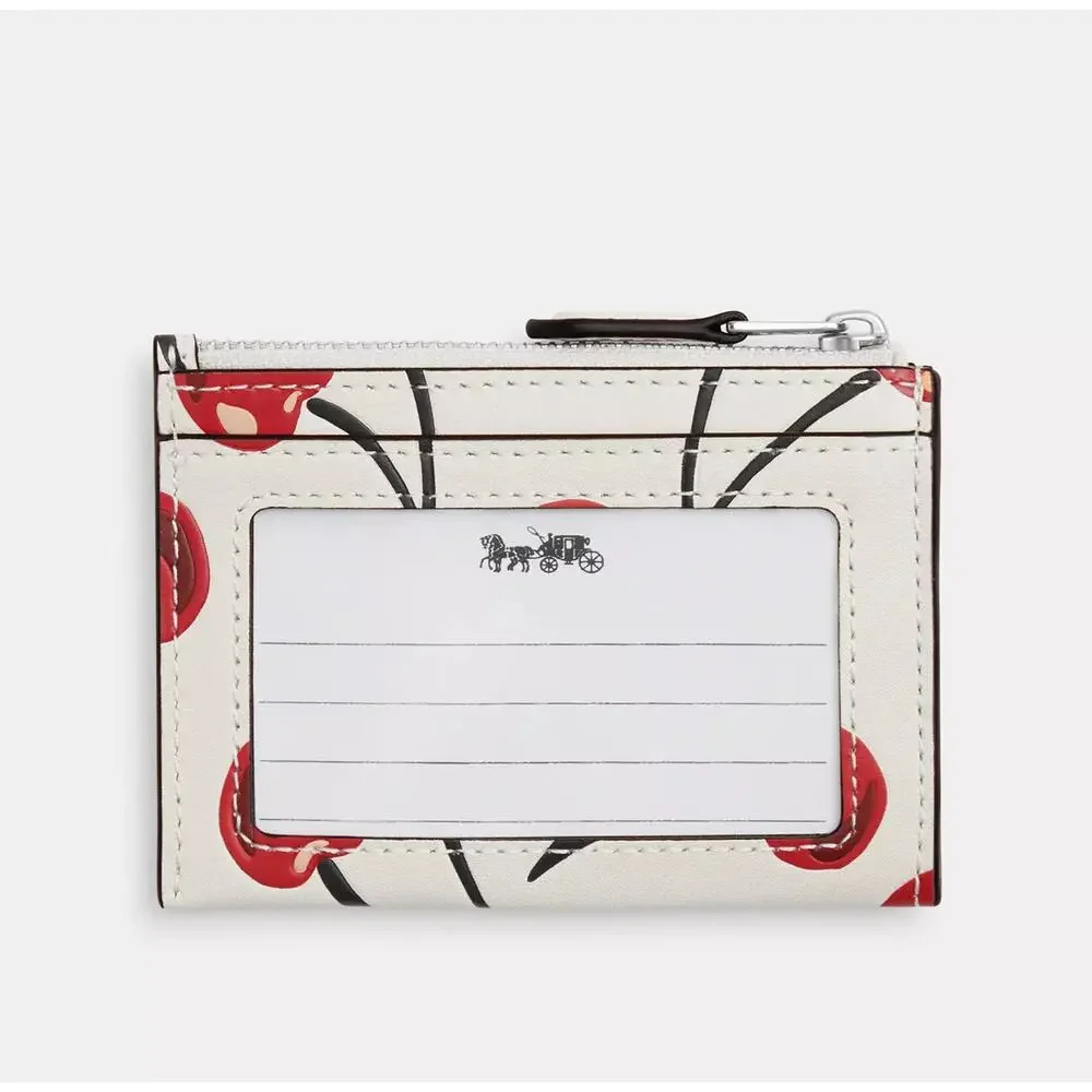 🍒 Coach Mini Skinny Id Case With Cherry Print - Picture 2 of 4
